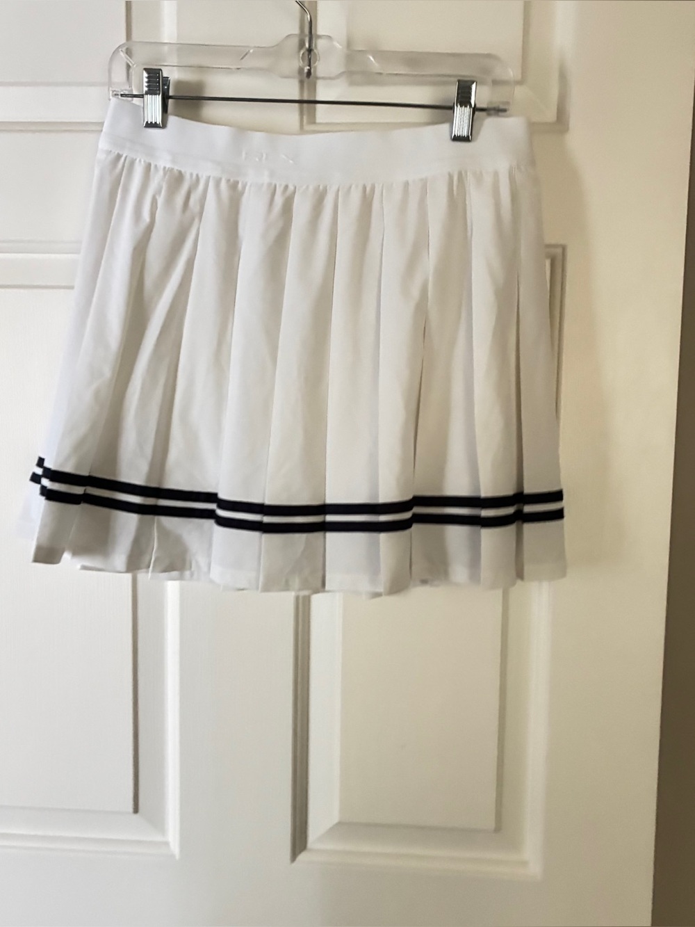 RLX Ralph Lauren Pleated A-Line Performance Skort Ceramic White/Navy Sz M - Picture 5 of 11